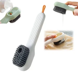 Multifunctional Scrubbing Brush with Liquid / Soap Dispenser, Cleaning Brush with Liquid / Soap Dispenser, Shoe Brush for Cleaning, Cloth Cleaning Brush with Handle Liquid Shoe Brush For Shoe Clothes (2 Pc)