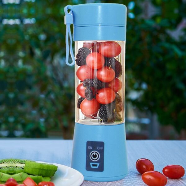 Multi-Purpose Portable USB Electric Juicer 6-Blades, Protein Shaker, Blender Mixer Cup (380 ML)
