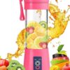 Multi-Purpose Portable USB Electric Juicer 6-Blades, Protein Shaker, Blender Mixer Cup (380 ML)