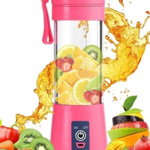 Multi-Purpose Portable USB Electric Juicer 6-Blades, Protein Shaker, Blender Mixer Cup (380 ML)