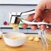 Stainless Steel Garlic Press Crusher ,Crusher ,Squeezer ,Masher ,and Lemon Juicer