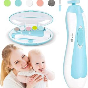 Electric Baby Nail Trimmer with Grinding Heads for Newborn Infant and Toddler