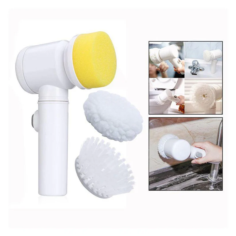 5-in-1 Home Kitchen Electric Cleaning Brush | Electric Spin Scrubber | Cordless & Rechargeable